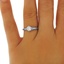 The Amelie Ring, smalltop view on a hand