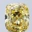 3.06 Ct. Fancy Vivid Yellow Cushion Lab Grown Diamond