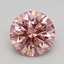 0.76 Ct. Fancy Vivid Pink Round Lab Grown Diamond