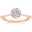 14K Rose Gold Petite Luna 1.5mm Bezel Ring, smalltop view