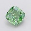 1.01 Ct. Fancy Vivid Green Cushion Lab Grown Diamond