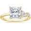 18K Yellow Gold Côte Asymmetrical Diamond Ring (1/4 ct. tw.), smalltop view