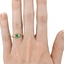The Jacquetta Ring, smallzoomed in top view on a hand