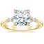 18K Yellow Gold Nadia Diamond Ring, smalltop view