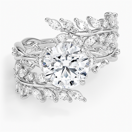 18K White Gold Secret Garden Wrap Diamond Ring