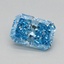 0.48 Ct. Fancy Vivid Blue Radiant Lab Grown Diamond