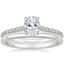 Platinum Amelia Diamond Ring (1/3 ct. tw.) with Petite Comfort Fit Wedding Ring