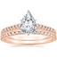 14K Rose Gold Sonora Diamond Ring with Sonora Eternity Diamond Ring (3/8 ct. tw.)