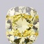 2.33 Ct. Fancy Intense Yellow Cushion Lab Grown Diamond
