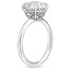 18K White Gold Floral Lattice Solitaire Ring, smallside view