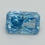 0.97 Ct. Fancy Vivid Blue Radiant Lab Grown Diamond