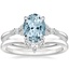 18KW Aquamarine Nadia Diamond Bridal Set, smalltop view