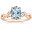 14K Rose Gold Willow Diamond Ring (1/8 ct. tw.), smalltop view