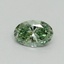 0.37 Ct. Fancy Vivid Green Oval Lab Grown Diamond