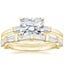 18K Yellow Gold East West Tapered Baguette Diamond Ring with Memoir Baguette Diamond Ring (3/4 ct. tw.)