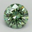 1.52 Ct. Fancy Vivid Green Round Lab Grown Diamond