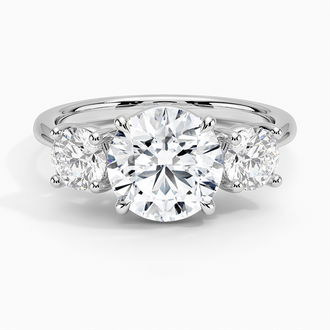Luxe Selene Three Stone with 2ct Round Certified Lab Diamond