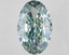15.02 Ct. Fancy Intense Blue Green Oval Lab Grown Diamond