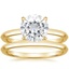 18KY Moissanite Hazel Bridal Set, smalltop view