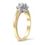 The Malva Ring, smalltop view on a hand