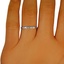The Maude Ring, smalltop view on a hand