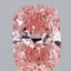 2.59 Ct. Fancy Vivid Pink Cushion Lab Grown Diamond
