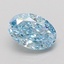 1.05 Ct. Fancy Vivid Blue Oval Lab Grown Diamond
