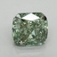 1.07 Ct. Fancy Vivid Pacific Green Cushion Lab Grown Diamond
