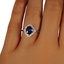 The Catori Ring, smallzoomed in top view on a hand