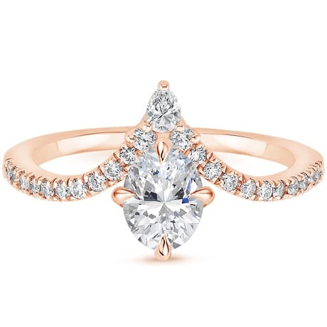 14K Rose Gold Nouveau Diamond Bridal Set