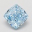 1.60 Ct. Fancy Vivid Blue Cushion Lab Grown Diamond