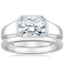 18K White Gold Haiden Ring with 2mm Comfort Fit Wedding Ring