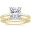 18K Yellow Gold Audrey Perfect Fit Solitaire Ring with Marseille Diamond Ring (1/3 ct. tw.)
