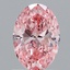 1.08 Ct. Fancy Vivid Pink Oval Lab Grown Diamond