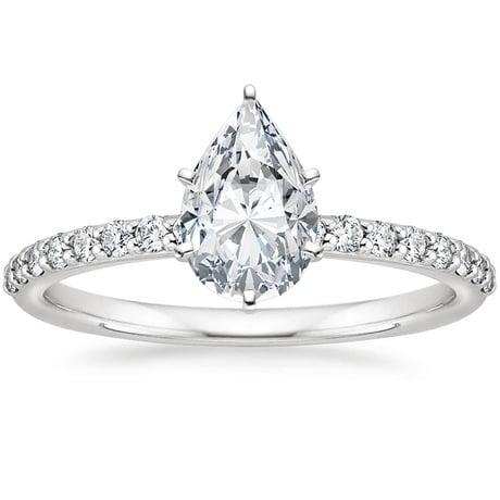 18K White Gold Petite Shared Prong Bridal Set (1/2 ct. tw.)