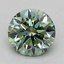 0.70 Ct. Fancy Vivid  Green Round Lab Grown Diamond