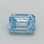 1.52 Ct. Fancy Vivid Blue Emerald Lab Grown Diamond