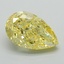 2.81 Ct. Fancy Vivid Yellow Pear Lab Grown Diamond
