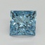 1.51 Ct. Fancy Vivid Blue Princess Lab Grown Diamond