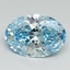 3.35 Ct. Fancy Vivid Blue Oval Lab Grown Diamond