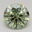 1.62 Ct. Fancy Vivid  Green Round Lab Grown Diamond