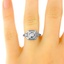 The Hayley Ring, smallzoomed in top view on a hand