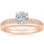 14K Rose Gold Emmeline Diamond Ring with Petite Comfort Fit Wedding Ring