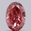 1.21 Ct. Fancy Vivid Pink Oval Lab Grown Diamond