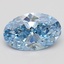 3.58 Ct. Fancy Vivid Blue Oval Lab Grown Diamond