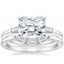 18K White Gold East West Tapered Baguette Diamond Ring with Tapered Baguette Diamond Ring