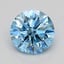 0.51 Ct. Fancy Vivid  Blue Round Lab Grown Diamond