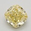 2.13 Ct. Fancy Intense Yellow Cushion Lab Grown Diamond