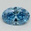 1.50 Ct. Fancy Vivid Blue Oval Lab Grown Diamond