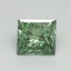 0.98 Ct. Fancy Vivid Green Princess Lab Grown Diamond